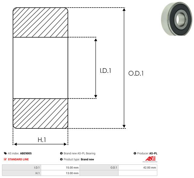 AS-PL ABE9005 Bearing