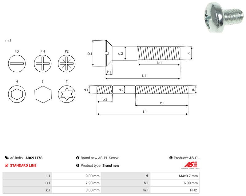 AS-PL ARS9117S Repair Set, alternator