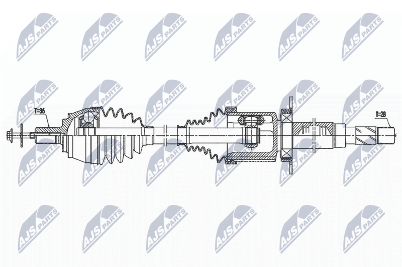 NTY hajtótengely NPW-VV-140