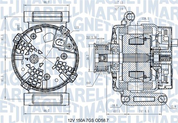 Генератор, Magneti Marelli 063731557610