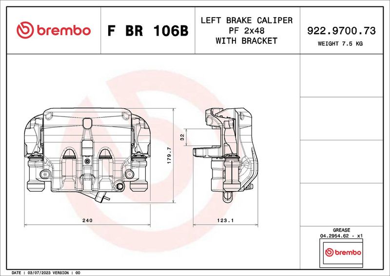 BREMBO FBR106B Brake Caliper
