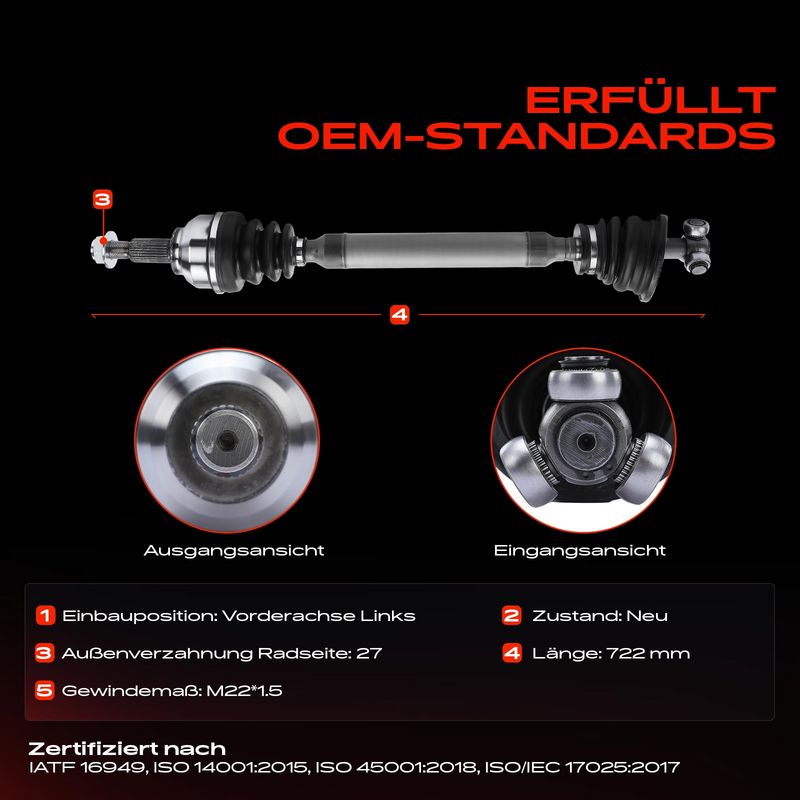 Frankberg 5481FB0010693 Drive Shaft