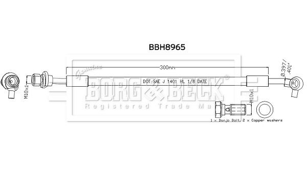 BORG & BECK fékcső BBH8965
