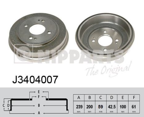 Гальмівний барабан, Nipparts J3404007