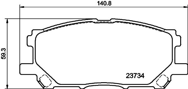 HELLA fékbetétkészlet, tárcsafék 8DB 355 010-071