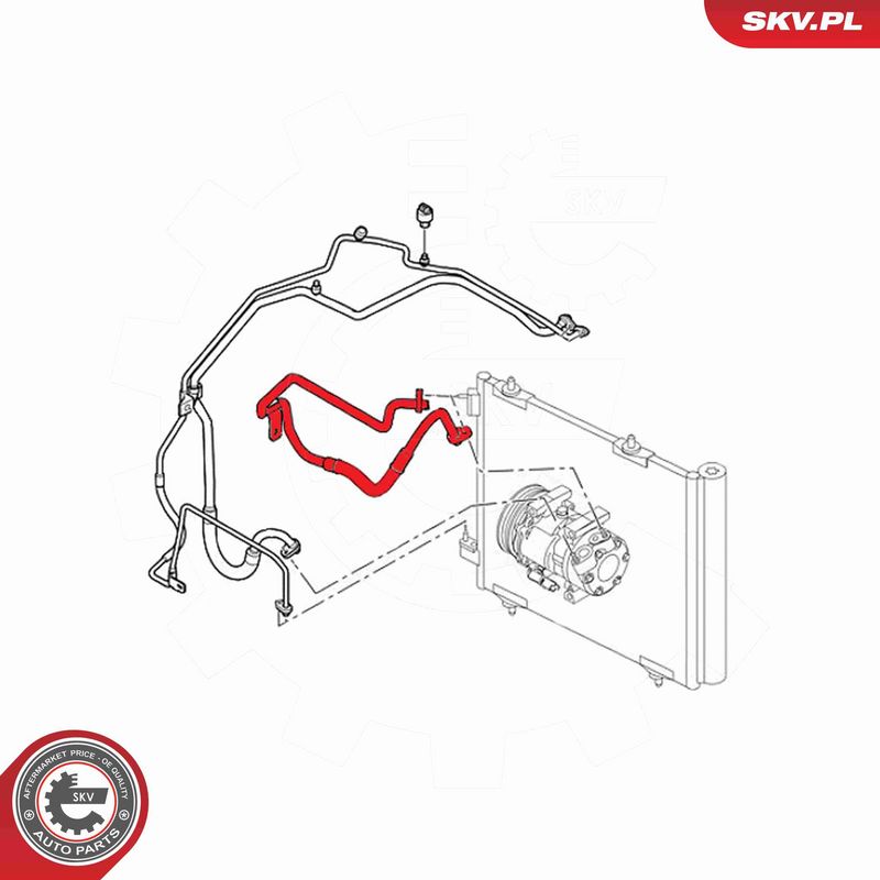ESEN SKV 43SKV595 High/Low-pressure Line, air conditioning
