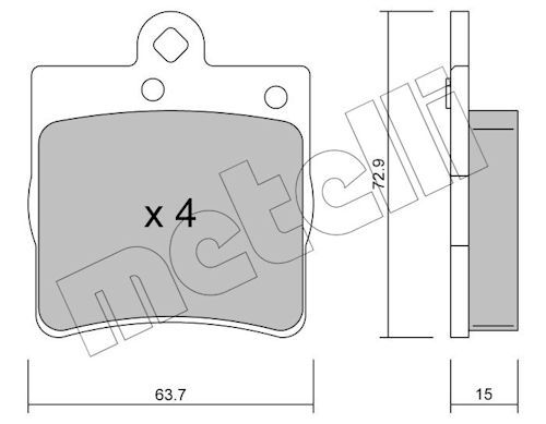 Plaquettes+de+frein+à+disque METELLI 22-0343-0
