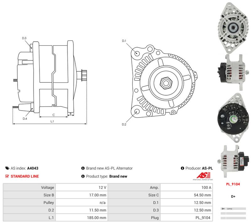 Generaator, AS-PL A4043