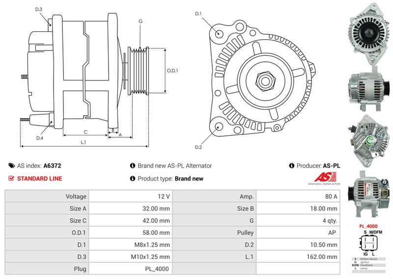AS-PL A6372 Alternator