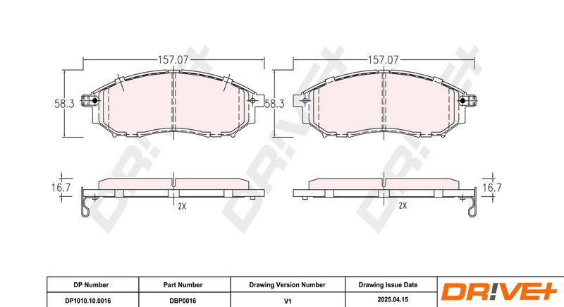 Set placute frana,frana disc DP1010.10.0016 Dr!ve+