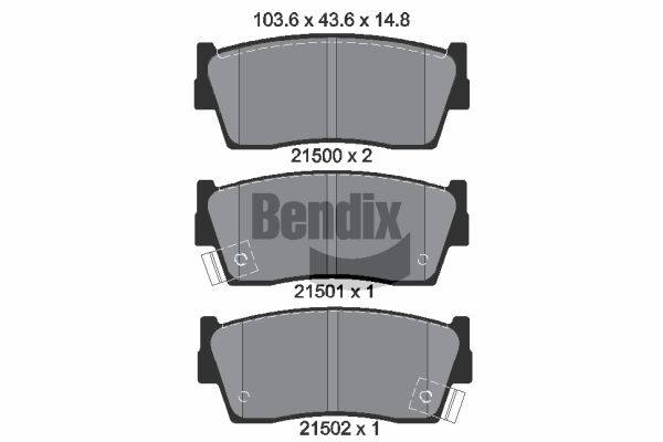 BENDIX Braking fékbetétkészlet, tárcsafék BPD1803