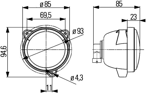 HELLA 1G0 996 176-061 Worklight