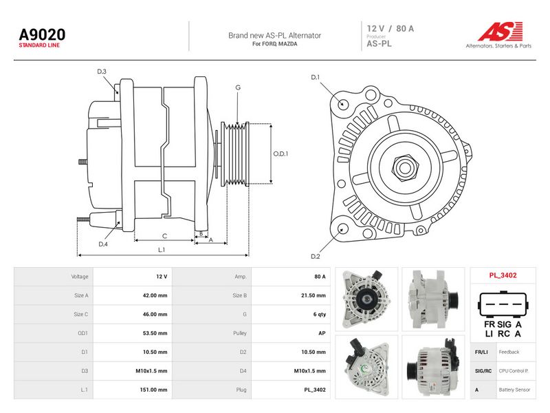 Generaator, AS-PL A9020