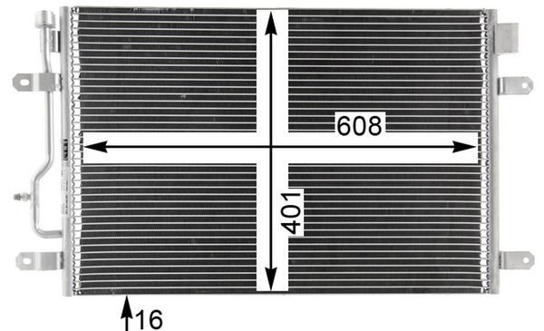 MAHLE AC 807 000P Condenser, air conditioning