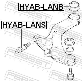 Опора, важіль підвіски, Febest HYAB-LANS