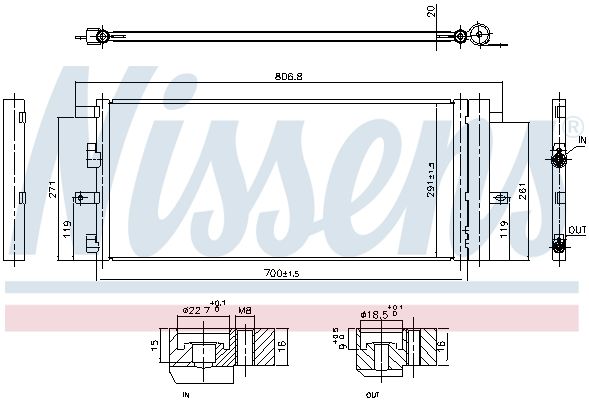 NISSENS Condensor, airconditioning 941011