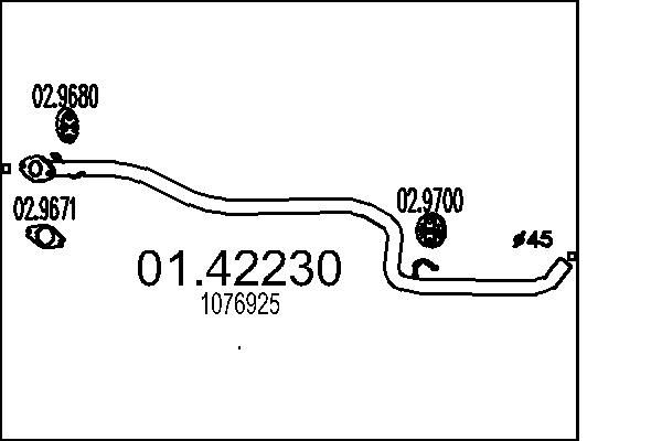 MTS kipufogócső 01.42230