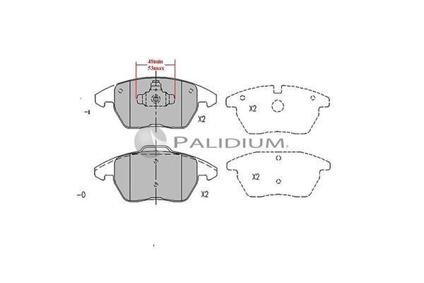 ASHUKI by Palidium fékbetétkészlet, tárcsafék P1-1005