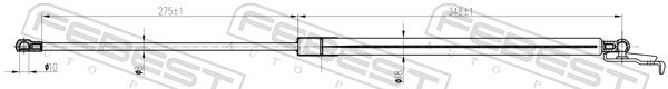 FEBEST 01117-012 Gas Spring, bonnet