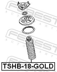 Комплект пилозахисних ковпаків, амортизатор, Febest TSHB-18-GOLD