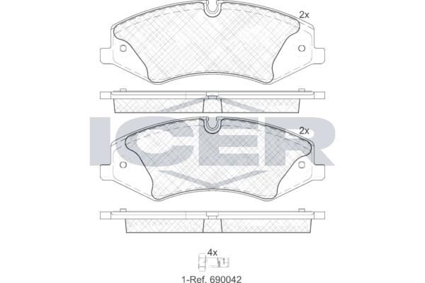 ANDEL 181957 - Brake Pad Set, disc brake