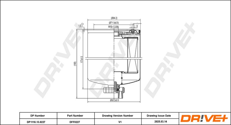 Filtru combustibil DP1110.13.0227 Dr!ve+