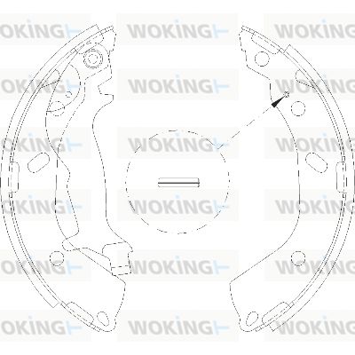 Комплект гальмівних колодок, Woking Z4193.00