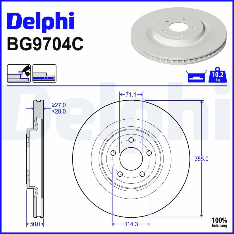 Disc frana DELPHI BG9704C - Imagine 1