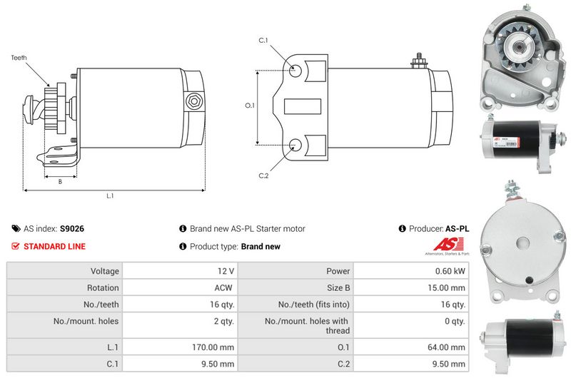 AS-PL S9026 Starter