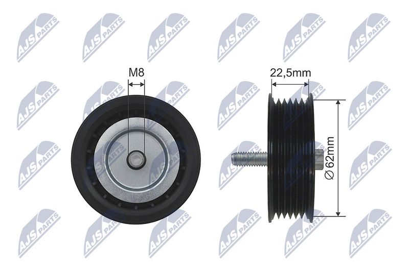 NTY РОЛИК РУЧЕЙКОВОГО РЕМНЯ Mercedes C-Class 2002-2024; Mercedes CLK-Class 2002-2024; Mercedes E-Class 2002-2024; Merced