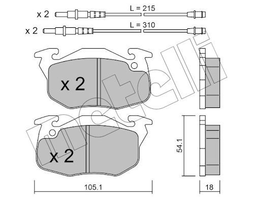 Plaquettes+de+frein+à+disque METELLI 22-0037-4