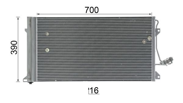 MAHLE AC 659 000P Condenser, air conditioning