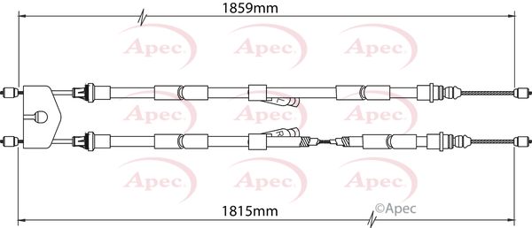 APEC Cable Pull, parking brake CAB1507