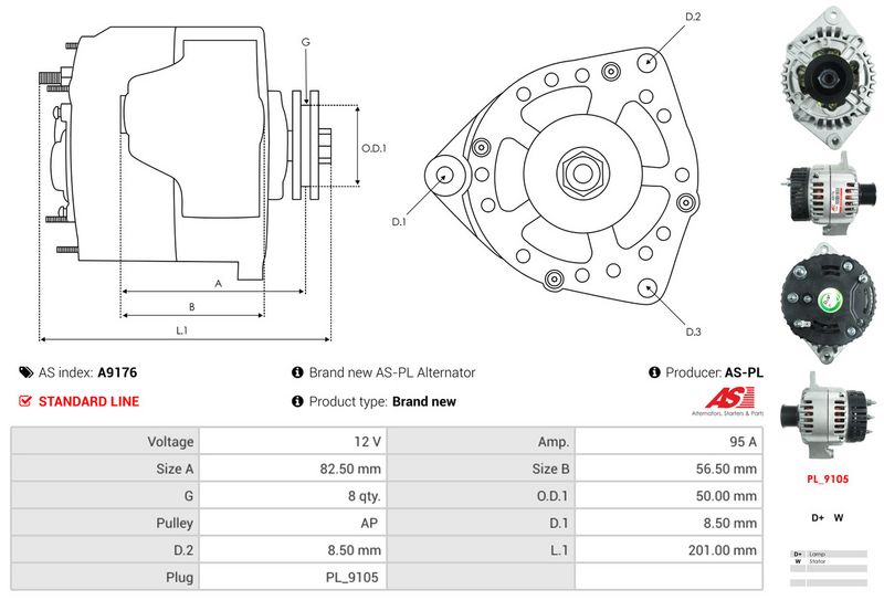 AS-PL A9176 Alternator