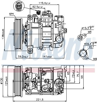 NISSENS 89236 Compressor, air conditioning