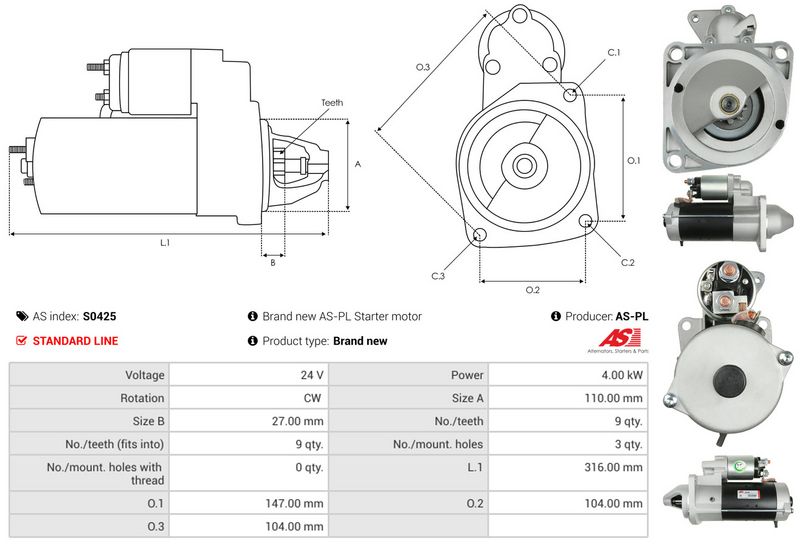 AS-PL S0425 Starter