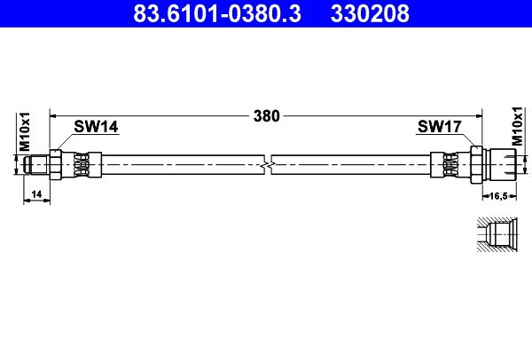 Furtun frana 83.6101-0380.3 ATE