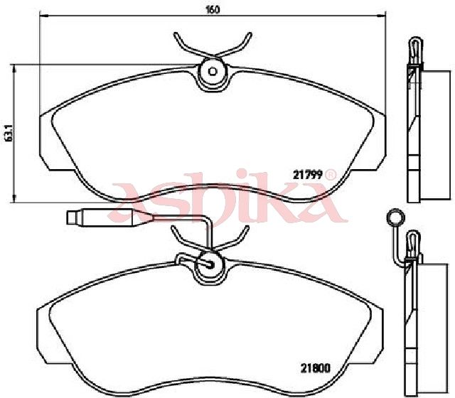 ASHIKA 50-00-0246 Brake Pad Set, disc brake