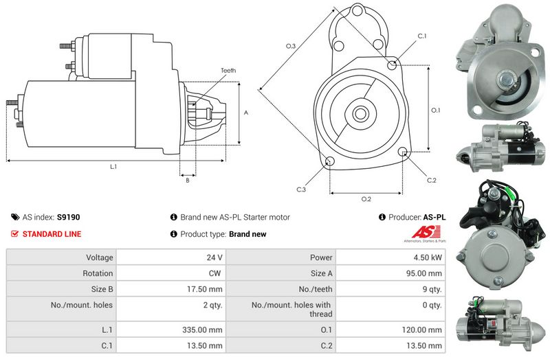 AS-PL S9190 Starter