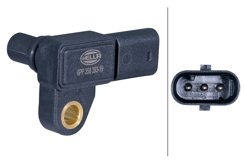 HELLA Sensor, boost pressure 6PP 358 393-191