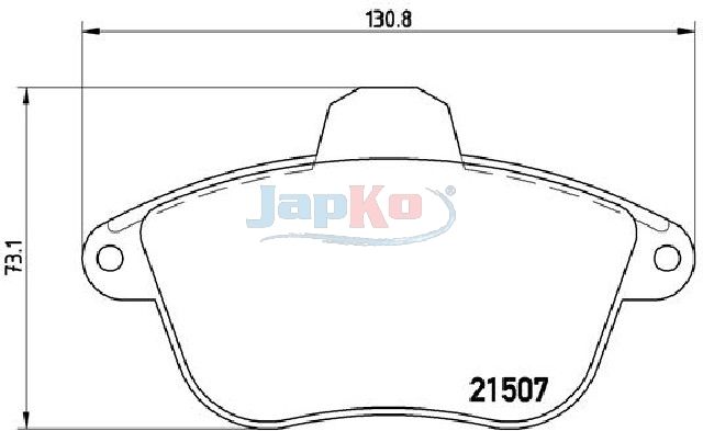 JAPKO 500653 Brake Pad Set, disc brake