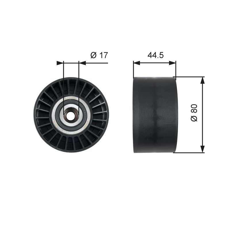 Gates V-Ribbed Belt Tensioner Pulley For VW/Audi/Seat/Skoda 1.9 & 2.0 TDI – T38436