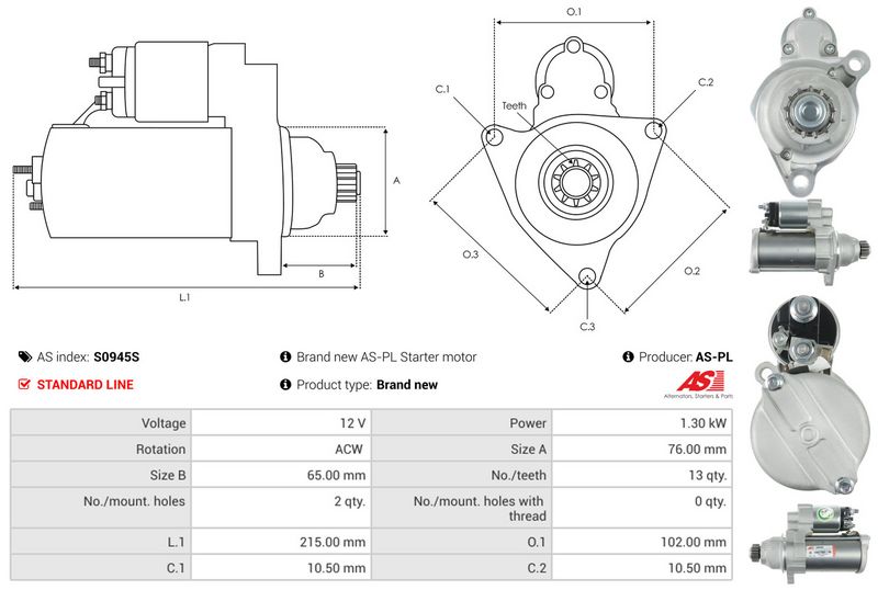 AS-PL S0945S Starter