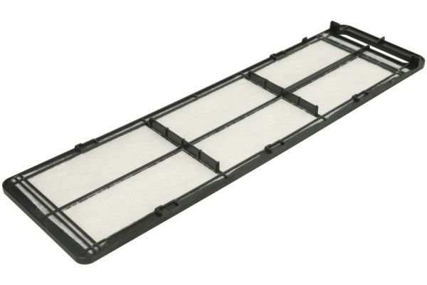 Cabinefilter 449x122x15, patroon past: KOMATSU PC118MR-8, PC138US-10, PC138US-8, PC228USLC-10, PC88MR-8, PW98MR-8