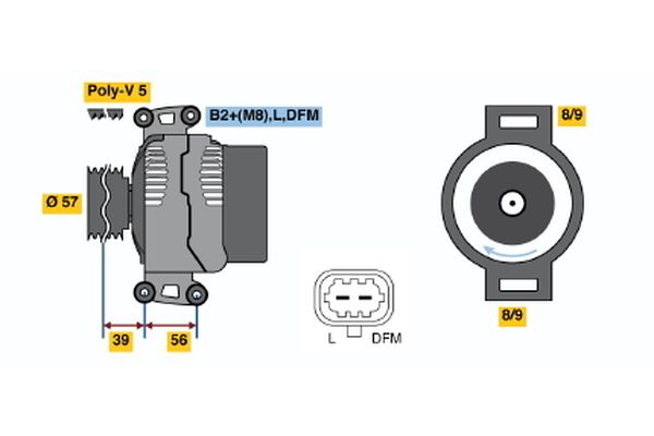 BOSCH generátor 0 124 415 009