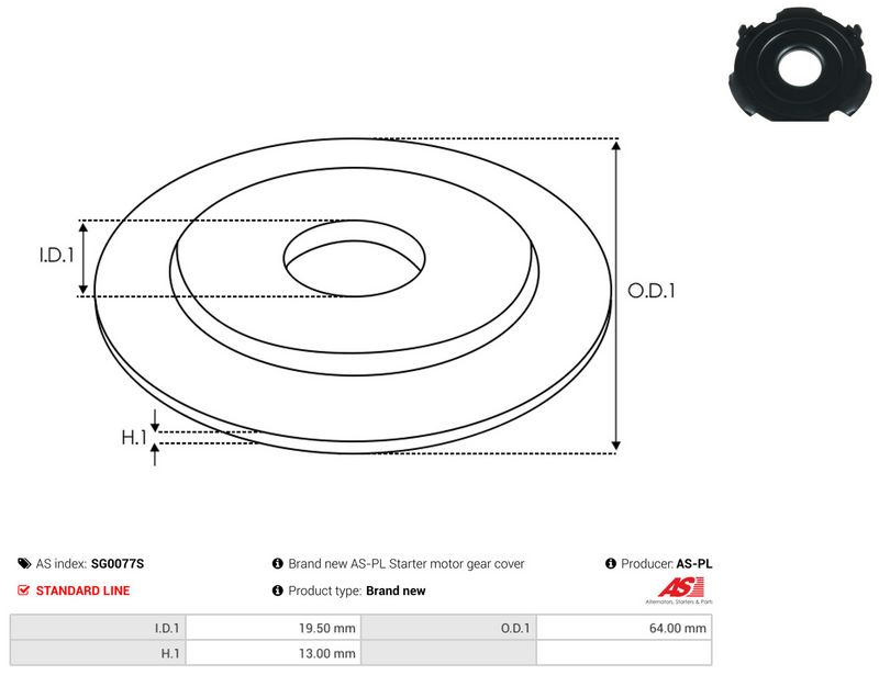 AS-PL SG0077S Repair Kit, starter