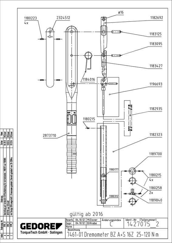 GEDORE 7461-01 Torque Wrench