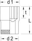 GEDORE D3013 Socket Wrench Insert