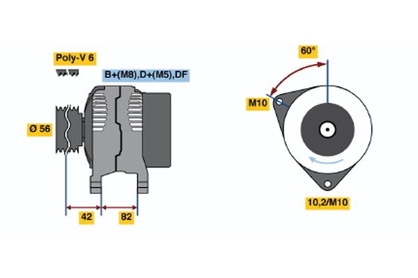 Bosch Alternator 0 123 520 021