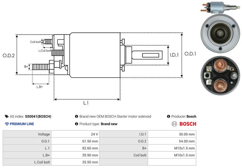 AS-PL SS0041(BOSCH) Solenoid Switch, starter